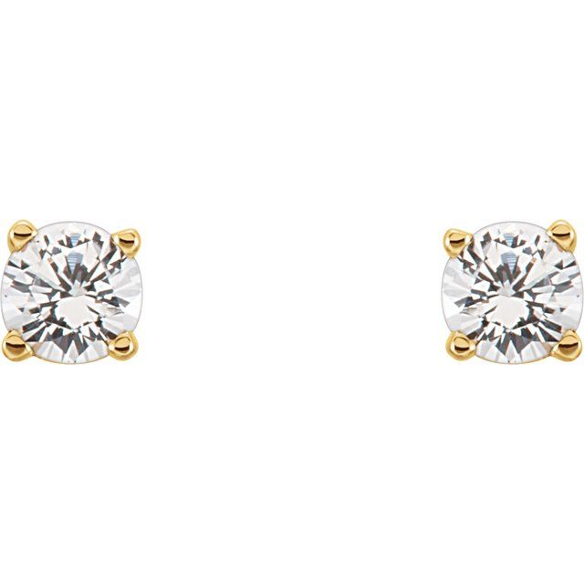 14K Yellow 1/5 CTW Diamond Earrings 2