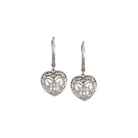 Sterling Silver .02 CTW Diamond Lever Back Earrings 2