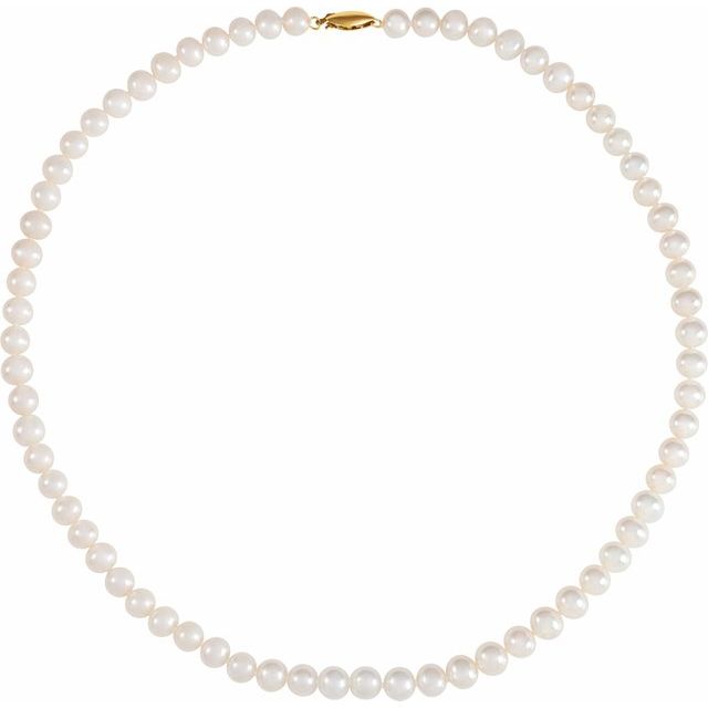 14K Yellow Freshwater Cultured Potato Pearl 18" Necklace 2