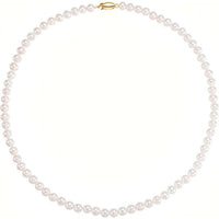 14K Yellow Freshwater Cultured Pearl 18" Necklace 2