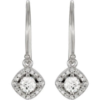 14K White Gold 5/8 CTW Natural Diamond Earrings