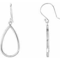 Sterling Silver Pear Shaped Earrings 1