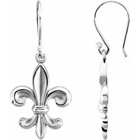 Sterling Silver Fleur-de-lis Earring 1