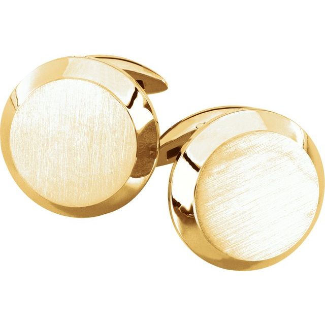 18K Yellow Men's Cuff Links 1