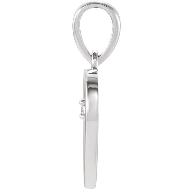 Platinum .02 CTW Diamond Heart Pendant 2
