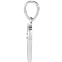 Platinum .02 CTW Diamond Heart Pendant 2