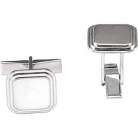 Smart Line Engravable Square Cuff Links - TreasureFineJeweler