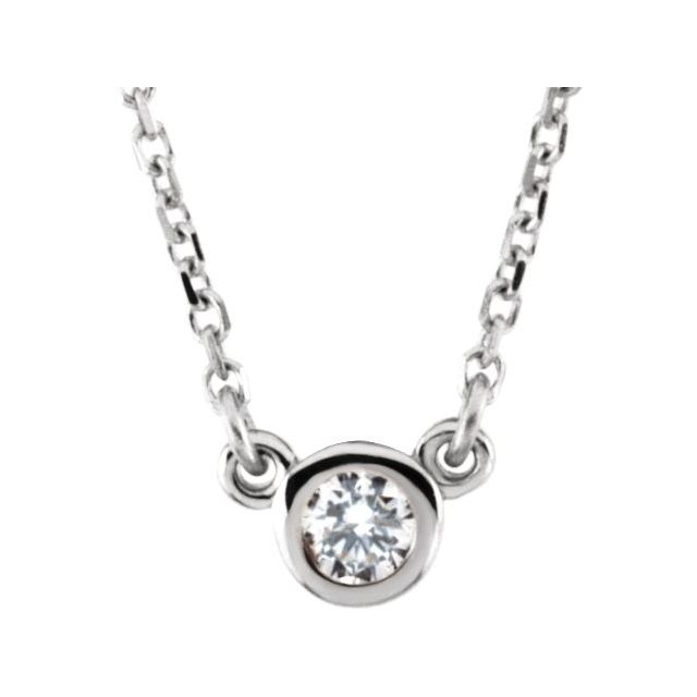 14K White 1/4 CTW Diamond 18" Necklace 1