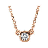 14K Rose 1/4 CTW Diamond 18" Necklace 1