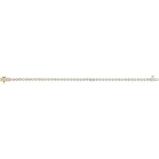 14K Yellow Gold 4 3/4 CTW Lab-Grown Diamond Line 7 1/4" Bracelet