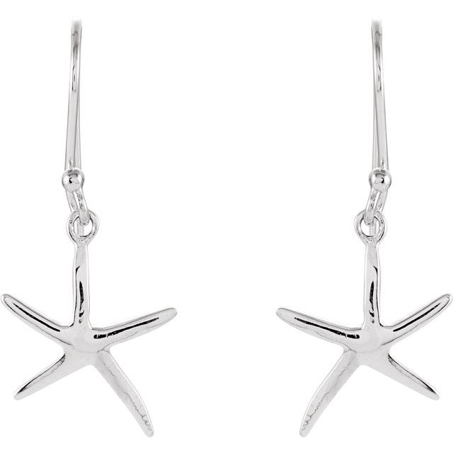 Sterling Silver Starfish Earrings 2