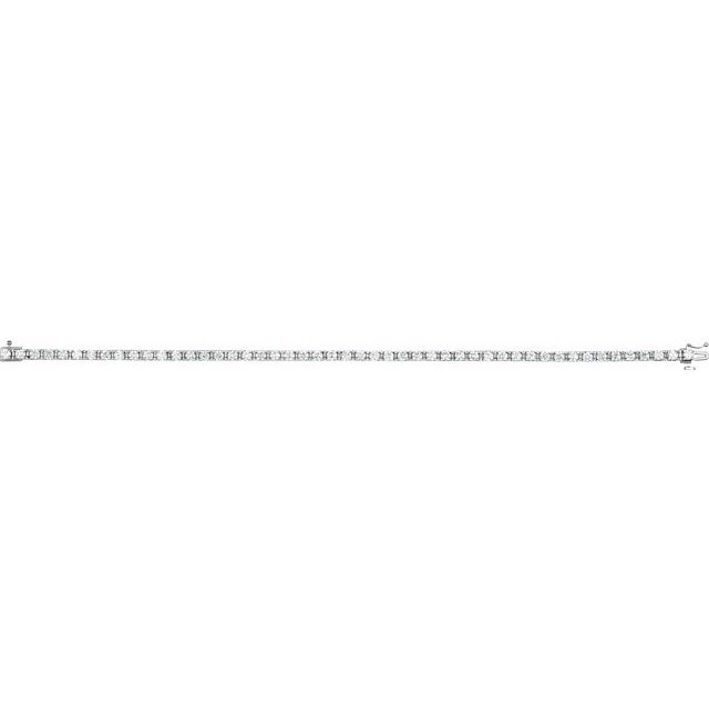 14K White 3 3/8 CTW Diamond Line 7" Bracelet 2