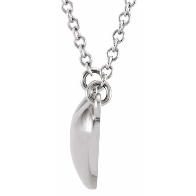 14K White .01 CTW Diamond Heart 16.5" Necklace 2