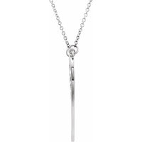 14K White "Mom" Heart 17" Necklace 2