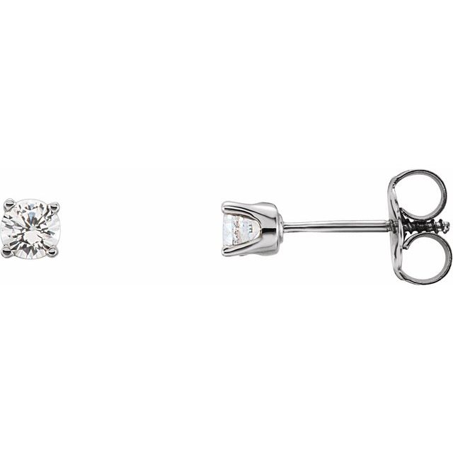 14K White 1/5 CTW Diamond Earrings 1