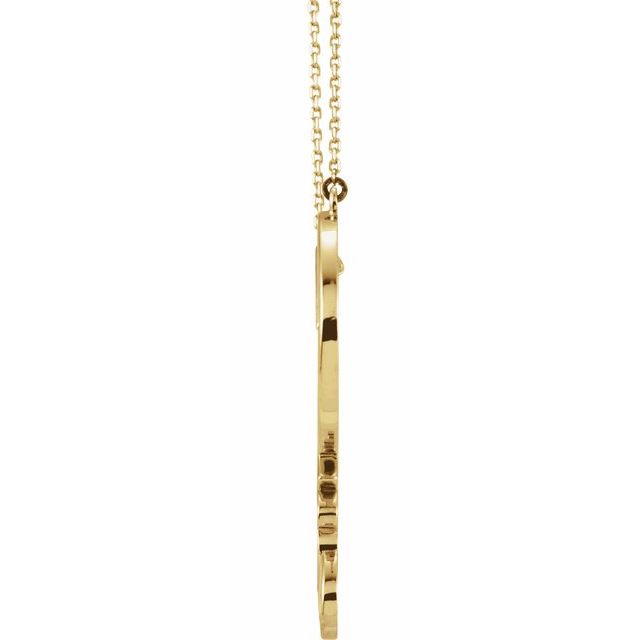 14K Yellow 34x33 mm Infinity-Inspired Love Heart 18" Necklace 2