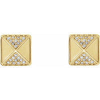 14K Yellow .10 CTW Diamond Accented Earrings 2