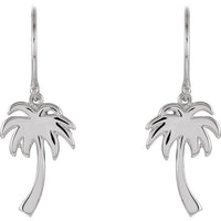 Sterling Silver Petite Palm Tree Earrings 2