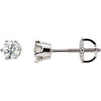 14K White 1/2 CTW Diamond Earrings 1