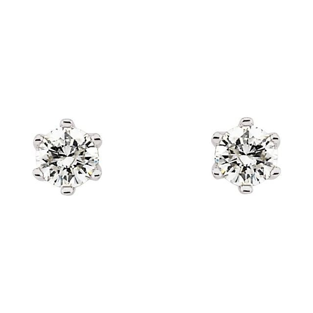 1/3 CTW Diamond Friction Post Stud Earrings 2