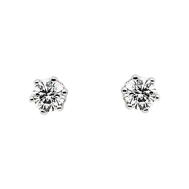 1/5 CTW Diamond Friction Post Stud Earrings 2