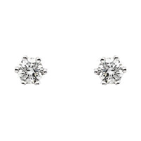 14K White 1/4 CTW Diamond Stud Earrings 2