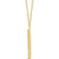 14K Yellow 1/6 CTW Diamond "V" 18" Necklace 2