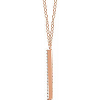 14K Rose 1/6 CTW Diamond "V" 18" Necklace 2