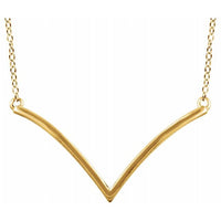 14K Yellow "V" 16-18" Necklace 1
