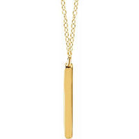 14K Yellow "V" 16-18" Necklace 2