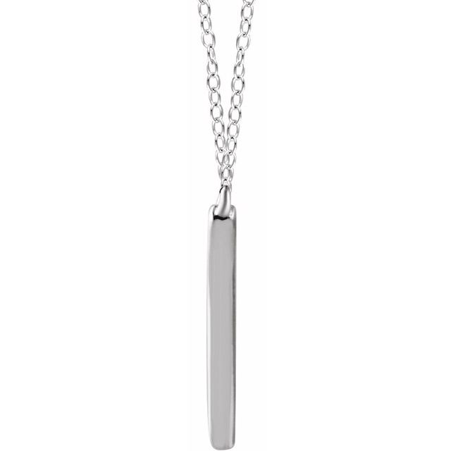 14K White "V" 16-18" Necklace 2