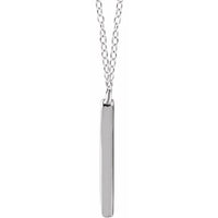 14K White "V" 16-18" Necklace 2