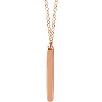 14K Rose "V" 16-18" Necklace 2