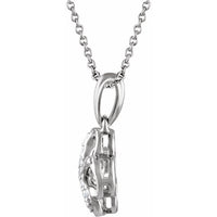 Sterling Silver .08 CTW Diamond 18" Necklace 2