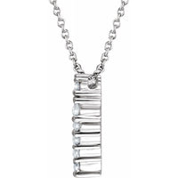 14K White 1/4 CTW Diamond Heart 18" Necklace 2