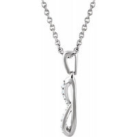 Sterling Silver .08 CTW Diamond 18" Necklace 2