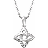 Sterling Silver .06 CTW Diamond 18" Necklace 1