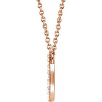 14K Rose 1/3 CTW Diamond Cluster 16-18" Necklace 2