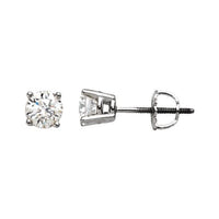 14K White 3/4 CTW Diamond Stud Earrings 1