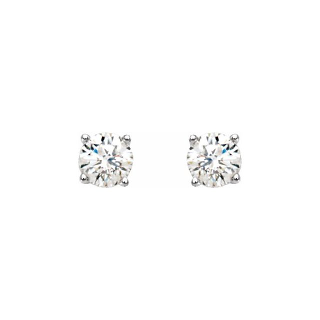 14K White 1 CTW Diamond Stud Earrings 2