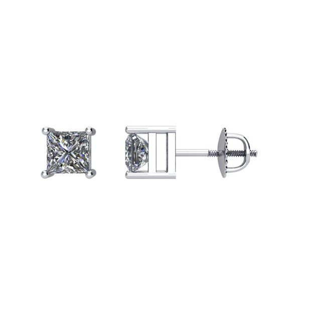 14K White 1/2 CTW Diamond Earrings 1