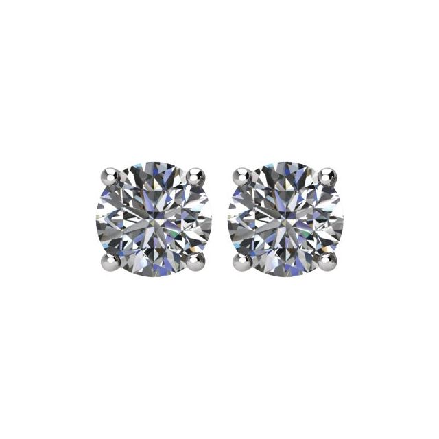 14K White 1 1/2 CTW Diamond Earrings 2