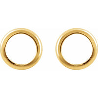 14K Yellow Circle Earrings 2