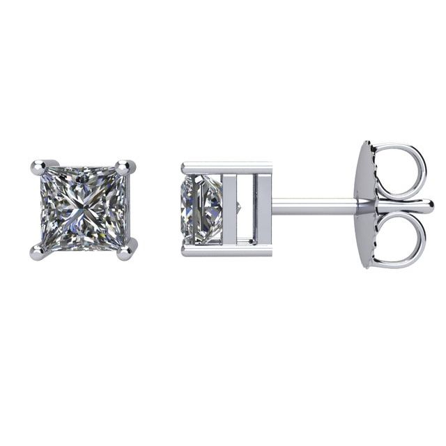 14K White 3/4 CTW Diamond Earrings 1