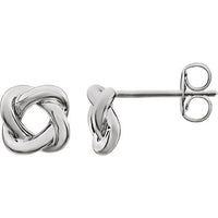 Sterling Silver 7x7 mm Knot Earrings 1