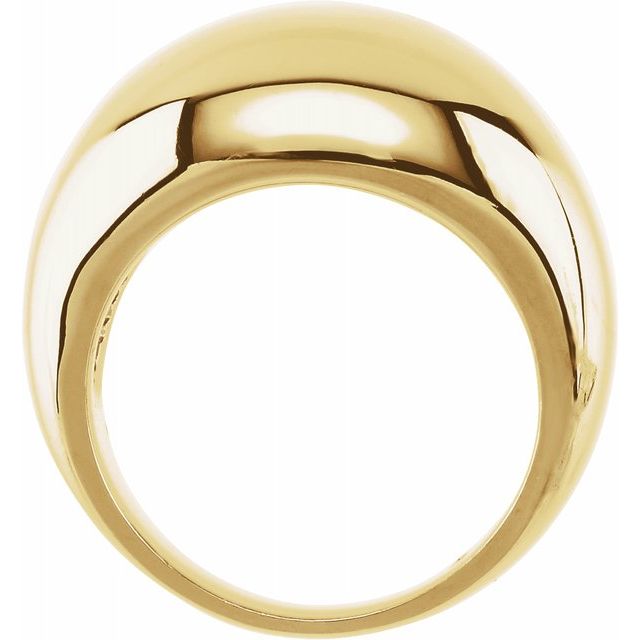 14K Yellow 12 mm Dome Ring 2