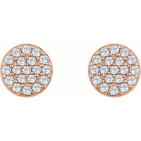 14K Rose 1/3 CTW Diamond Cluster Earrings 2