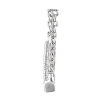 14K White 1/3 CTW Diamond Bar 16-18" Necklace 2