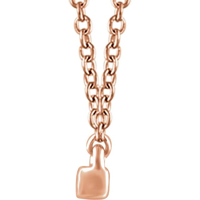 14K Rose 1/3 CTW Diamond Bar 16-18" Necklace 2