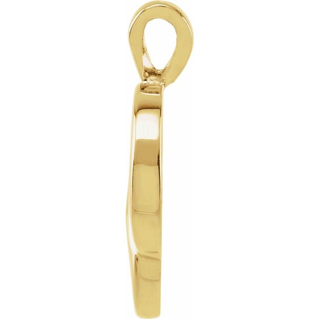 18K Yellow 18.5x12 mm Heart Pendant 2